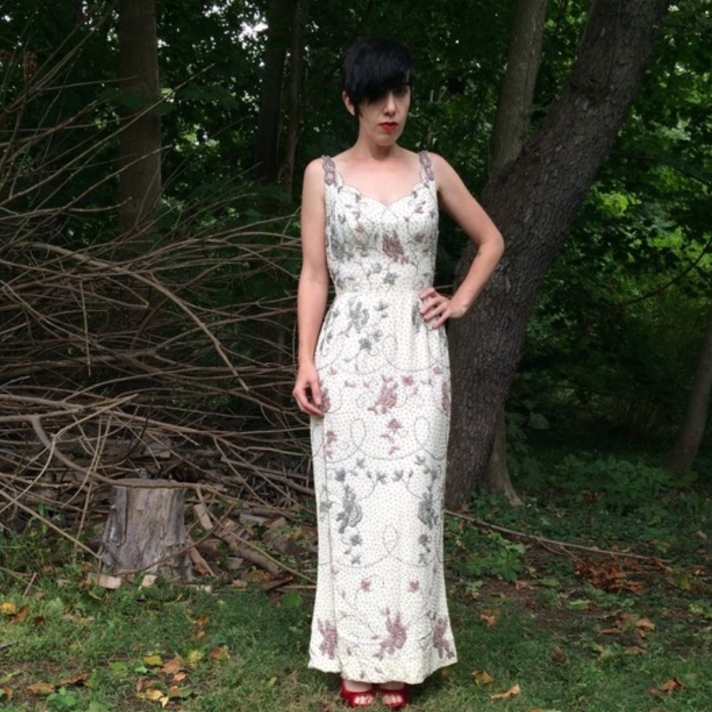 Mignon high End Designer Heavily Beaded Evening Gown Dress